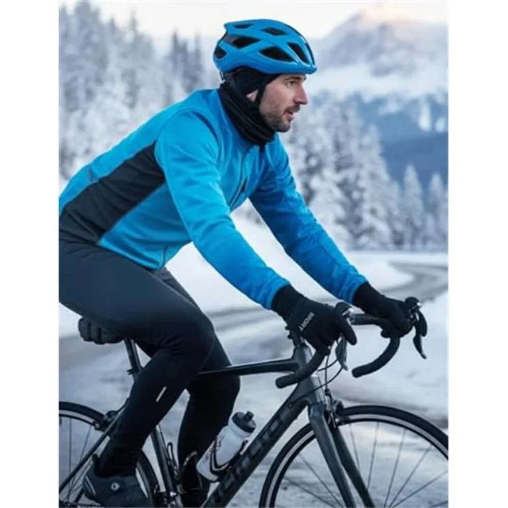 Mens Winter Cycling Gloves Touchscreen Waterproof Anti Slip Warm Biking Gloves